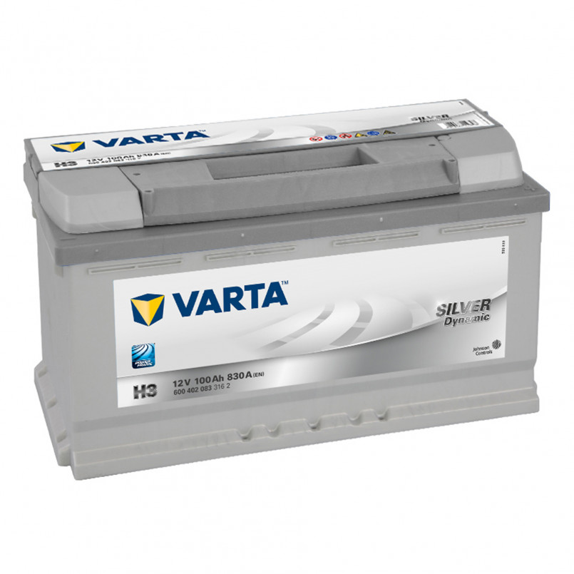 Акумулятор VARTA 100Ач 830А -/+ 353*175*190 Silver Dynamic H3
